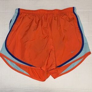 Nike Bright Orange Shorts with Blue Trim